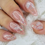 글로우 나비 수제네일팁 : 큐티뽀짝네일