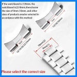 12/14/16/18/19/20/22/24mm 스테인레스 스틸 스트랩 커넥터 팔찌 링크 액세서리 세이코 SKX009 SKX007 용 곡선 엔드 어댑터 : daondaon9