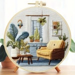 새로운 창의적인 수제 정원집 자수 DIY 재료 패키지 세트, 초보자에게 적합, 배우기 쉬움, 커피 하우스 시리즈 : nurinuri9