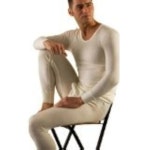 호코사 남성 메리노 울 롱 언더웨어 팬츠 Natural White Small : McubeCherry