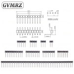 10개입 1X/2/3/4/5/6/8/10/40핀 단일 행 직각 수커넥터 피치 스트립 54 : 홈백홈
