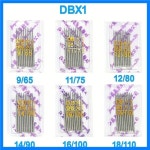 9/65, 11/75, 12/80, 14/90, 16/100, 18/110 사이즈의 DBX1 재봉틀 바늘 20개 : 더비타코어