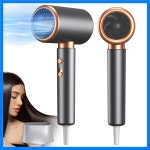 3단계 기어 전문 헤어 드라이어 음이온 블로우 드라이어 냉온풍 에어 브러쉬 헤어드라이어 강력 드라이어 살롱 도구 2400W : 더비타코어