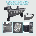 JZPARTFIT 좌측 LED 주간 주행등 어셈블리 W /Bulbs 현대 아이오닉 2017-2019 DRL /커버 세트92207-G2000 86563-G2050과 호환 : 레모라... 