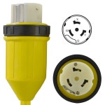 Connectek 15381 RV 어댑터 30암페어 플러그를 50암페어 125/250V 잠금 암 커넥터에 연결합니다 Ergo Grip : 하입 스토어