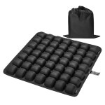 옵틱시온 팽창식 시트 쿠션 장거리 비행을 위한 비행기 압력 완화를 여행용 에어 펌프가 Pitch Black : 셀렉트월드커머스