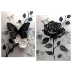 아트 키트 팩 초보자용 나비 풀 라운드 드릴 페인팅 DIY 고딕 도트 그림 가정 벽 장식용 cm SIK6E 1 G8871+G9057-US : 슈피츠 더리드
