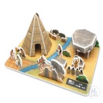 디에인샵 3D퍼즐 고인돌 마을 장난감 페이퍼토이 종이퍼즐 : 디에인 가성비 추천샵