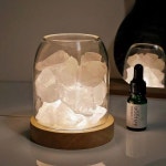 슈퍼 아름다운 Flameless 아로마 테라피 용기, 가정용 크리스탈 항아리 컵 소품, 야간 조명 선물 상자, 장식 병 : 에센셜코너