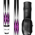 캐나다 큐 케이스 - 스틱 당구장 591.5ml(20온스) 단풍나무 147.3cm(58인치) pln 및 키트 (퍼플 하드 pathline 수영장 화이트. 21oz... 