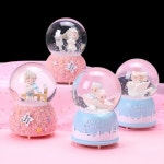 여자를위한 크리스탈 공 장식 어린이 선물 유리 스노우 볼 뮤직 박스 꿈꾸는 침실 장식 : 더헤븐하우스