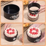 Kegeei 10개 4인치 스프링폼 팬 세트, 탈착식 바닥이 있는 논스틱 누수 방지 미니 치즈케이크 팬, 베이킹용 원형 케이크 몰드, 피자, 퀴치, 블랙... 