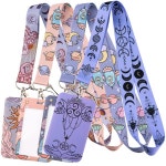 LB2731 태양과 달 빈티지 트리플 문 매는 밧줄 키 ID 카드 체육관 핸드폰 스트랩 USB 배지 홀더 로프 펜던트 열쇠 고리 : dodam9988