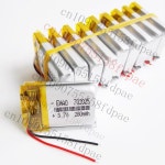 10x3.7V 280mAh 702025 마사지기 팔찌 셀카용 리포 충전식 배터리 : 압록강무역