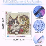 성 고양이 다이아몬드 아트 키트 성인 초보자용 크리스마스 페인팅 DIY 풀 드릴 귀여운 검은 보석 선물 및 홈 데코용 cm SZT2I G8958-US... 