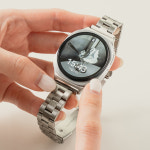 삼성 갤럭시워치 슬림 밀레니즈 밴드 메탈스트랩 클래식 버클 시계줄 호환 데일리 정품 갤워치8 7 6 5 4 3 클래식 FE 20mm 울트라 : 누아트