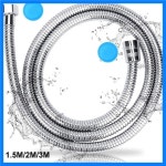 1.5/2/3M 블랙 실버 유연한 샤워 호스 욕실 액세서리에 대 한 스테인레스 스틸 배관 파이프 튜브 GI/2 범용 : nabynaby