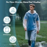 있는 축제 필수품용 팩이 여행, 캠핑, czyan 일회용 남녀용 패밀리 레인코트, 레인코트 비상 후드 3팩 : 너구리픽7호점