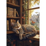 blei 성 다이아몬드 아트 키트 고양이 페인팅 DIY 보석 풀 라운드 드릴 공예 홈 벽 장식 선물 cm SSPKV G4084 : 슈피츠 더리드