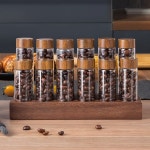 커피 보관 용기 유리 단일 복용량 디스플레이 랙 에스프레소 원두 바리스타 도구 액세서리 : 샤인홀딩스