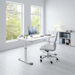 수동 모션데스크 높낮이조절 스탠드 책상 1200x600mm, 화이트그레이 : 오감만족Shop