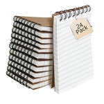 와바마와 메모 패드 24팩, 작은 3x5 나선형 메모장, 오피스 스타일 미니 노트북, 메모장 포켓 사이즈, 가정, 대학, 직장 또는 학교용 노트북... 