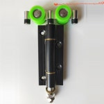 하단 레일이없는 60 접이식 이중 교수형 휠 슬라이딩 도어 액세서리 화장실 : 빛나라