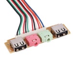 USB 2.0 PC 컴퓨터 케이스 전면 패널 오디오 잭 포트 데스크탑 확장 와이어 마더보드 카드 : 에스디 유통