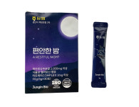 편안한밤(식물성멜라토닌함유) 정인바이오 숙면 국내제조 약국판매제품 HACCP 인증업체 : 정인바이오 JB
