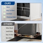 인스퓨터 더블 40QT, 캐비닛 아래 쓰레기통 꺼내기, 싱크대 쓰레기통 키트 아래의 무거운 작업, 주방, 세탁을 위한 소프트 클로즈 슬라이드... 