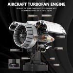 하이 고도 항공기 엔진 제작 키트, 모터가 장착된 터보팬 모델 나만의 키트 제작, 청소년을 위한 STEM 프로젝트 14+ (1786 PCS) : Amazing008