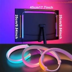 스마트 PC 게이밍 LED 라이트 24-34인치 컴퓨터 싱크 모니터 RGB 스크린 룸 분위기 장식용 : 달코미store