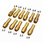 11Pcs 구리 콜렛 세트 0.5mm ~ 32Mm 전기 그라인더용 호환 황동 척 로터리 도구 악세사리 : 오스타젬스