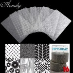 Aomily 6 개/대 양각 퐁당 케이크 금형 투명 플라스틱 질감 설탕 공예 시트 DIY 베이킹 장식 도구 : 반월스토어10