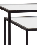 파스토 탱글드 사이드 테이블 / PASTOE Tangled Side Table - Black / Smoked Glass : detoi