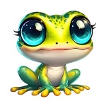 PC 귀여운 개구리 비닐 스티커 큰 눈 방수 노트북 자동차 트럭 범퍼 오토바이 벽 탈착식 내구성 K1BCU : 킹비즈니스