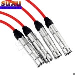 호환 4Pcs OEM 35-77573 1274205 CH74205 700209 7558 Jetta Golf Beetle 2000 2011-2014 용 자동차 점화 플 점화 와이어 : 하나조아투