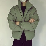 패딩 남성 베이직 간절기아우터 자켓 패딩자켓 하이넥 캐주얼 20I WFFVV0K 블랙 : 팡이상점