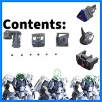 HG 1/144 MS-06-SSP 경찰 Zaku Anubis TX-040 수지 사령관 안테나 스나이퍼 스코프 전술 바이저 부품 고급 gquuuuuux : 더엑시스