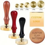 맞춤형 도자기 스탬프, 점토 개인 로고&디자인 제작, 세라믹 로고 디자인 씰(2.5cm-5cm)에 적합 : 이글루상사몰