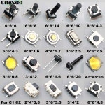 스위치 푸시 단추 택트 스위치 리셋 미니 리프 스위치 SMD DIP 2 4 3 4 3 6 4 4 6 6 5 5 Diy 100 개 20 모델 키트 20models each 5PCS... 