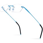 호닐레이 티타늄 안경 프레임 남녀용 무테 H7302 Black : 다산다4