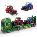 조이스위토이 25 u2019 용 대형 플랫베드 세미 트럭 장난감 - 트랙터 2개, 조명 및 사운드가 있는 마찰 동력 농장 차량 1대 3 - 3 4 5 6 7 8 세... 