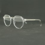 할리 Harley 다각 뿔테 안경테 투명안경테 H8902 C2 투명화이트 : OPTICAL MANIA