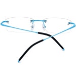 호닐레이 티타늄 안경 프레임 남녀용 무테 H7302 Black : 다산다4