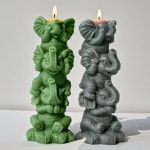 DIY 스태킹 코끼리 실리콘 금형 비누 아로마 캔들 석고 인테리어 공예 만들기 J5257 : 월드정보13