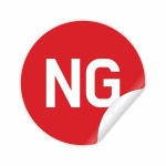 NG 엔지 표시구분 제품품질확인 QC생산라벨 소량 스티커 아트지 20mm VER1 빨간색 : 스토어록