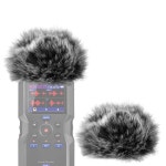 마이크 데드캣 윈드 커버 머프, 플러프 커버 윈드실드, 휴대용 디지털 레코더와 호환되는 크리에이터용 퍼리 윈드스크린 (그레이/2팩) : 이양상회