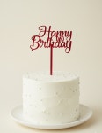 프리미엄 아크릴 케이크 토퍼 생일 기념일 파티 용품 레터링 글리터 해피버스데이 8종 : 미라클메이커스
