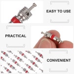 100개 미국산 아연 합금 자전거 스템 코어 튜브리스 타이어 밸브 교체 부품 (자전거용 아메리칸 타이어) : 큐어랩마켓